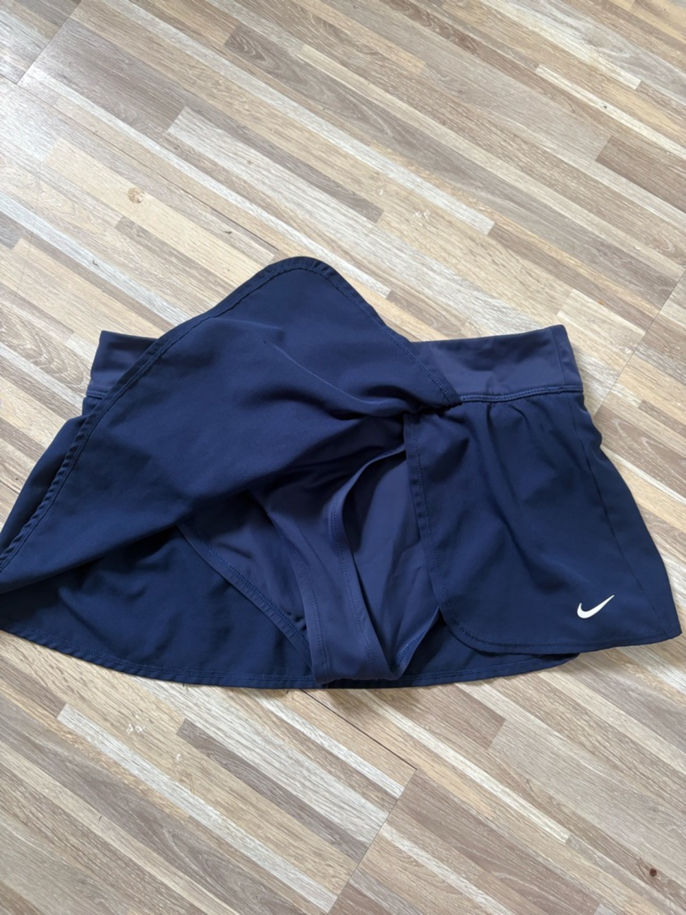 Nike Navy Blue Athletic Skort with White Swoosh